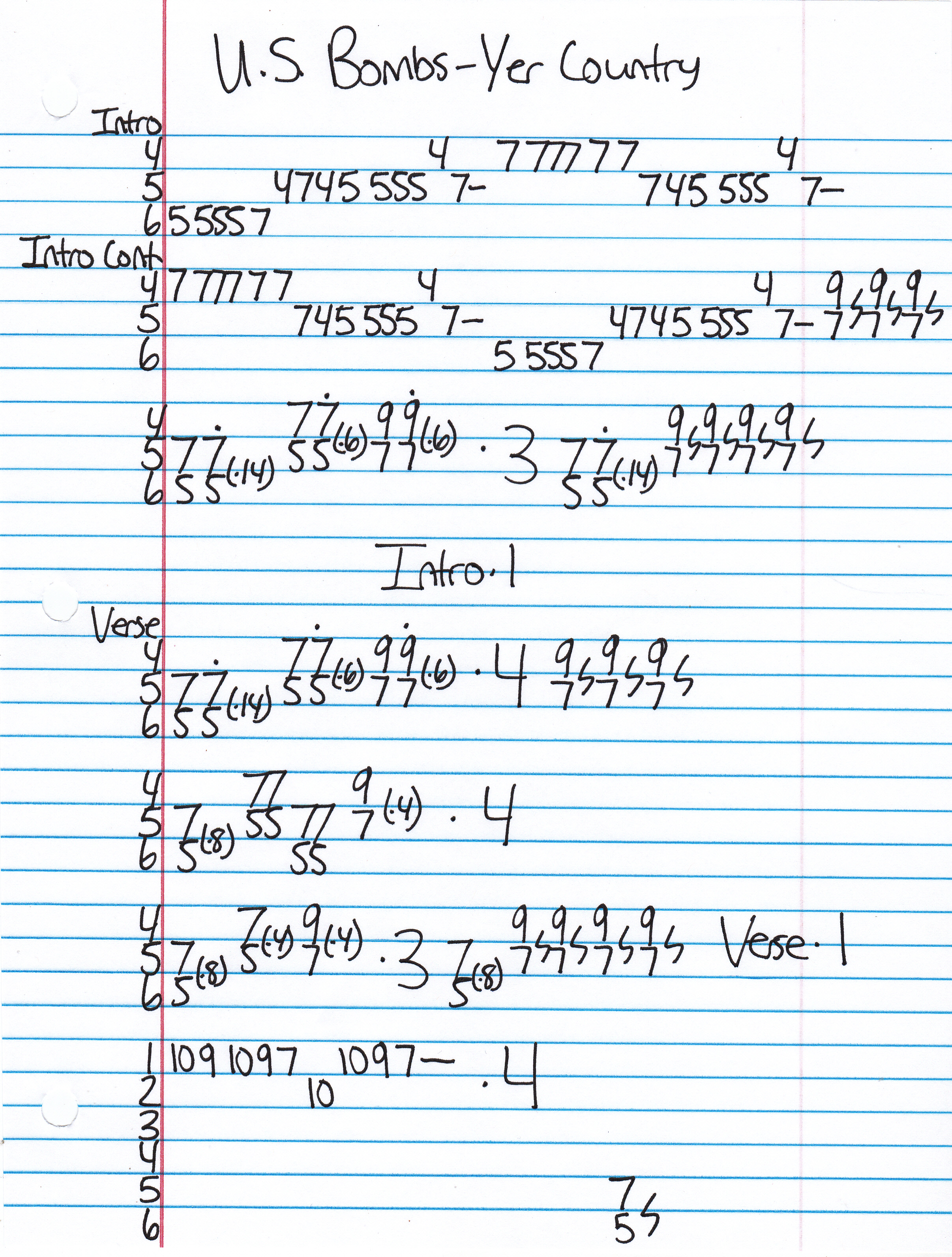 High quality guitar tab for Yer Country by U.S. Bombs off of the album Back At The Laundromat. ***Complete and accurate guitar tab!***